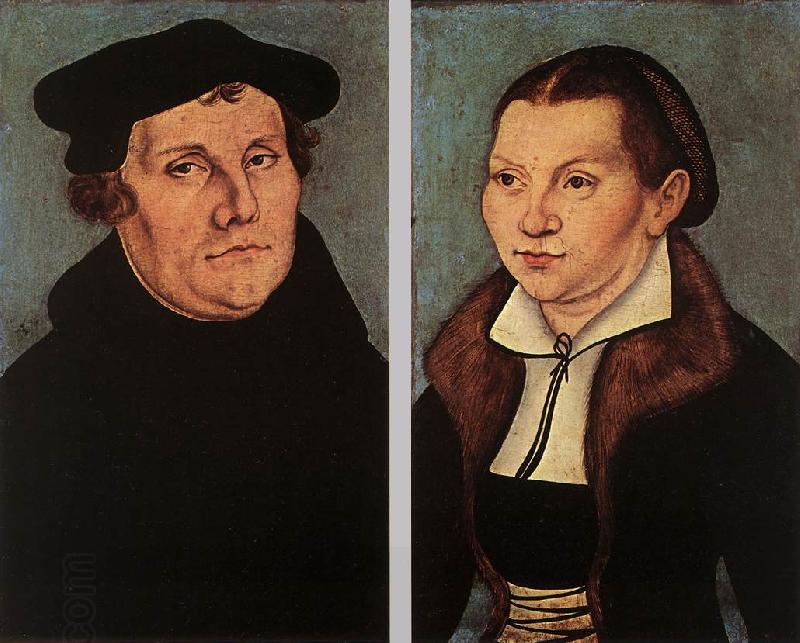 CRANACH, Lucas the Elder Portraits of Martin Luther and Catherine Bore dfg China oil painting art